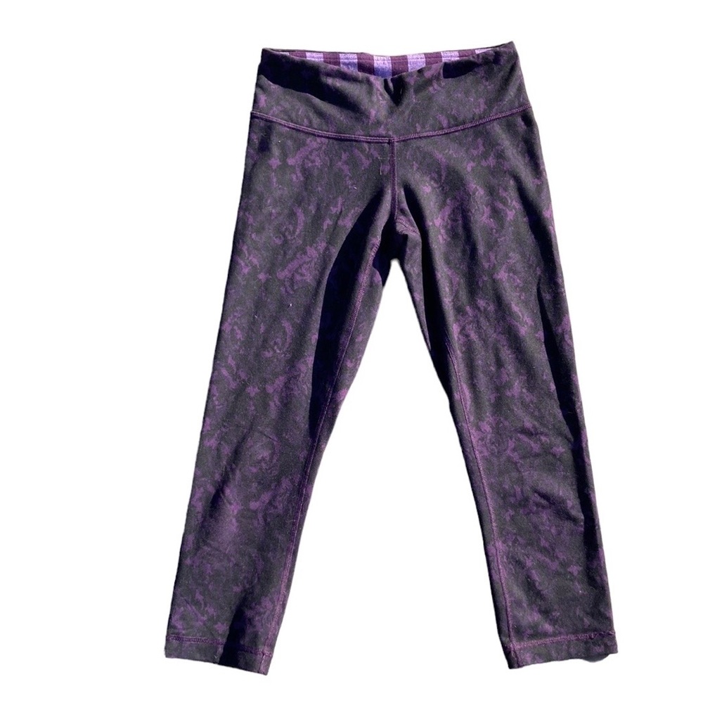 Lululemon leggings, purple and black, size 4